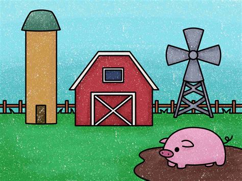 farming drawing easy.